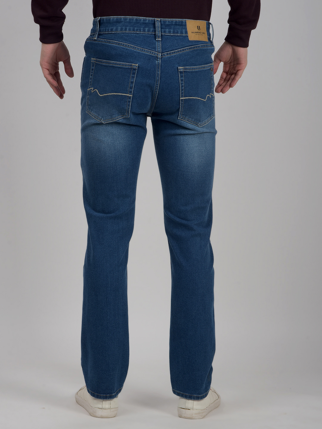 Numero Uno Men Solid Dark Blue Jeans